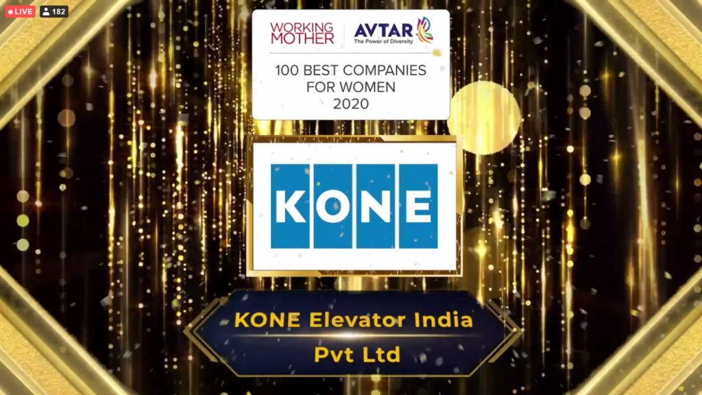 KONE Elevator India once again in the list of 100 Best Companies for Women
